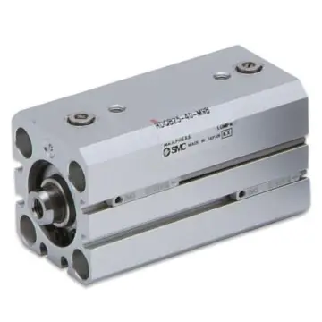 SMC slim cylinder, RDQB20-20M, with built-in magnetic ring and through-hole mounting.