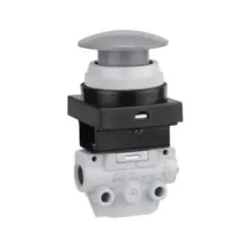 SMC mechanical control valve, VM122-M5-30RA, red button (mushroom head), bottom piping, 2-position 2-way, M5