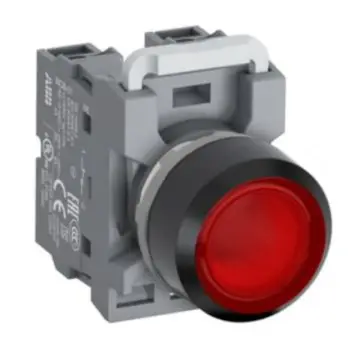 ABB MP series illuminated flat-top combination pushbutton, MP1-41R-11 10224253