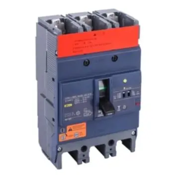 Schneider Electric molded case circuit breaker, EZD160E4125N, fixed 4-pole.