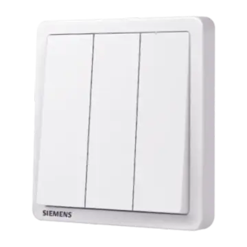 SIEMENS 10AX Three-position Single-pole Switch, 5TA14313NC01, Elegant White, Adela Series