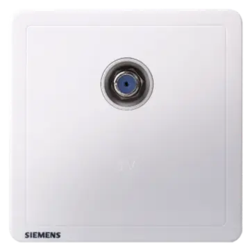 SIEMENS Wideband TV Socket, 5UH14323NC01, Elegant White, Adela Series