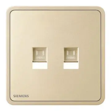 SIEMENS 2-outlet computer socket (Category 5e), 5UH11653NC03 Sunrise Gold Zita Series