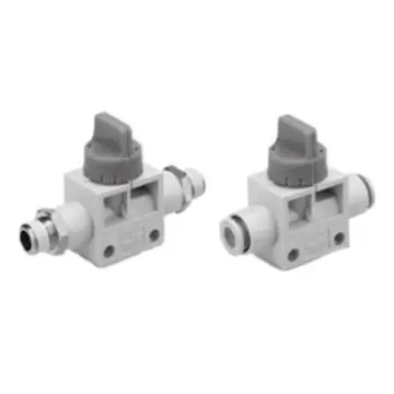 SMC tubular manual control valve, VHK2A-08F-08F, two-position, two-way.