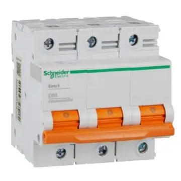 Schneider Electric Miniature Circuit Breaker EA9AH(E9) 3P 80A Type D, EA9AH3D80NEW