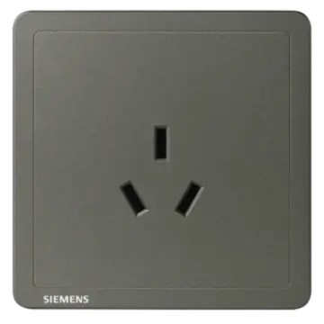 SIEMENS 10A Three-Pole Socket, 5UB14133NC06 Smoky Gray, Classic Adela Series