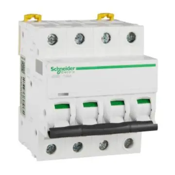 Schneider Electric miniature circuit breaker iC65N(A9) 4P 63A Type C, A9F18463
