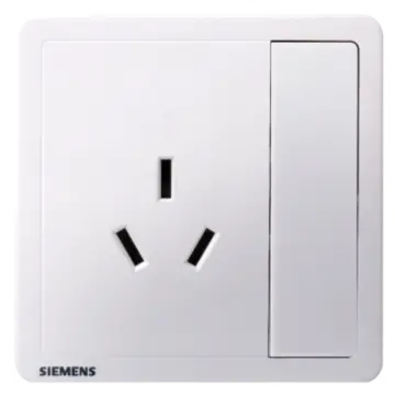 SIEMENS 16A Three-Pole Socket with Single-Pole Switch, 5UB14533NC01, Elegant White, Adela Series