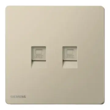 SIEMENS 2-outlet computer socket CAT5E, 5UH31653NC04 Champagne Gold, Huichen Acus series