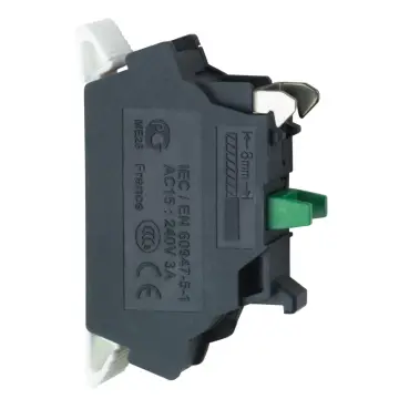 ZBE1015 Single contact block silver alloy compact push in terminals 1 NO