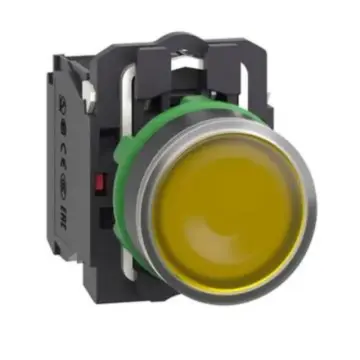 Schneider Electric yellow flat-head illuminated push button, XB5AW35B1C 1NO 24VAC/DC (ZB5AW353C+ZB5AW0B51C)