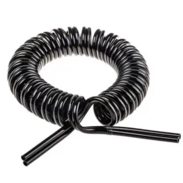 SMC PU spiral tubing, TCU0604B-2 Φ6×Φ4×1.5M, black, 2 tubes