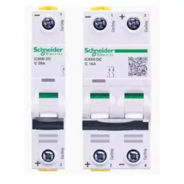 Schneider Electric DC circuit breaker, iC65N DC 2P C 6A