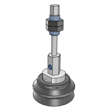 SMC Vacuum Chuck, ZPX80HBNJ25-B01-A18 ZPX Large Horizontal Vacuum Port Connector with Bellows Shape and Buffer