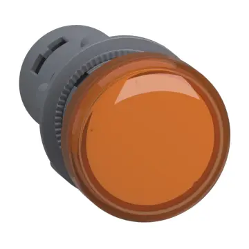 XA2EVM5LC Monolithic pilot light plastic amber 22mm 220-230V AC