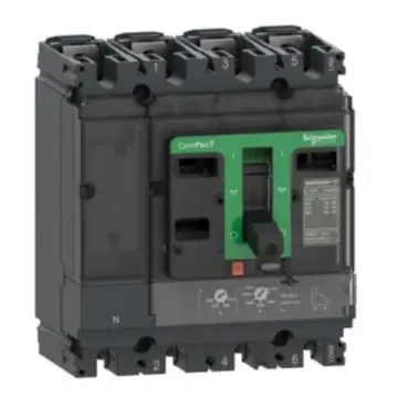 Schneider Electric NSX molded case circuit breaker, C10F6TM050 NSX100F 36kA AC 4P3D 50A TMD