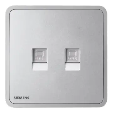 SIEMENS 2-outlet computer socket (Category 5e), 5UH11653NC02 Starry Silver, Zita Series