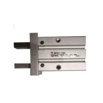 SMC parallel opening and closing type pneumatic gripper, MHZL2-10D1, long stroke, double-acting, side screw hole mounting.