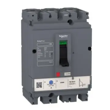 Schneider Electric 36KA Fixed Molded Case Circuit Breaker, LV525333 CVS250F TM250D 3P3D, Rated 250A