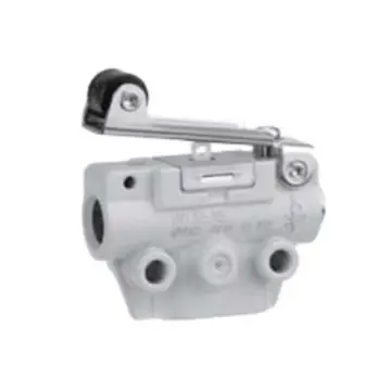 SMC mechanical control valve, VM123-M5-01A, bottom piping, roller lever type, 2-position 2-way, M5