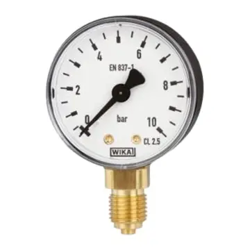 WIKA Bourdon tube pressure gauge, 111.10.100 0-0.25MPa, plastic case G1/4 radial.