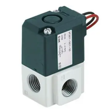 SMC 3-way solenoid valve, VT307-4G1-02, direct-acting, direct-outlet (300mm), AC220, Rc1/4"