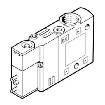 Festo 2-position 3-way single-electro-operated solenoid valve, CPE14-M1BH-3GL-1/8, 196929, normally closed, internally pilot-operated.