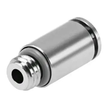 Festo quick-connect coupling, NPQH-DK-M5-Q4-P10, 578370, external thread, with internal hex socket.