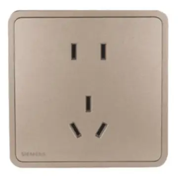 SIEMENS 10A Integrated Two-Pole and Three-Pole Socket, 5UB11143NC032P Sunrise Gold Zita Series