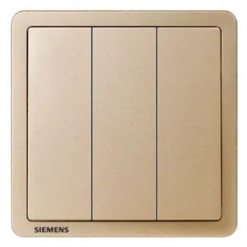 SIEMENS 10AX Three-position Single-pole Switch, 5TA14313NC03 Sun Gold, Classic Adela Series