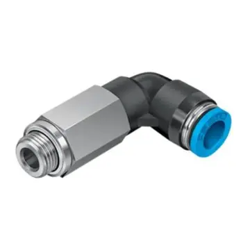 Festo external thread quick-connect elbow, QSLL-G1/2-12, 186136 with external hexagon, extended type
