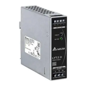 Delta industrial power supply, DIN rail type, with conformal coating, DRL-24V120W1ENA DIN rail type, 24V120W, LYTE II series, with conformal coating.