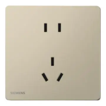 SIEMENS 10A two- or three-pole socket, 5UB31143NC04 Champagne Gold, from the Acus series.