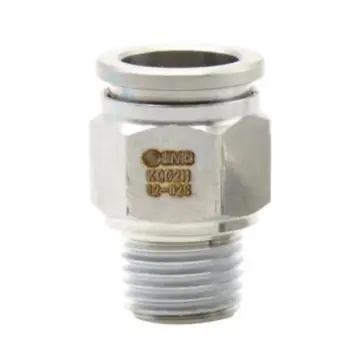 SMC external thread straight-through quick connector, KQG2H06-01S, 316 stainless steel.