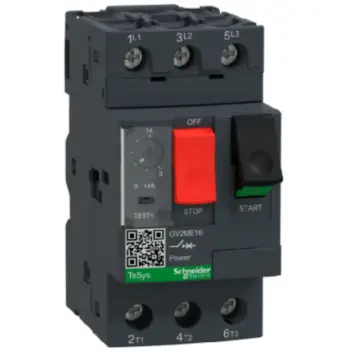 Schneider Electric TeSys D GV2ME motor thermal-magnetic circuit breaker, GV2ME16