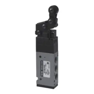 SMC mechanical valve, VZM450-01-02, one-way roller lever type.