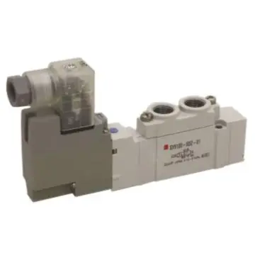 SMC solenoid valve, SY9120-5DZ-03, 2-position 5-way single solenoid valve, Rc3/8 connecting pipe.