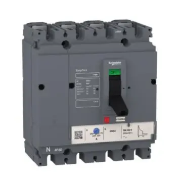 Schneider Electric 50KA Fixed Molded Case Circuit Breaker, LV525458 CVS250N TM250D 4P3D