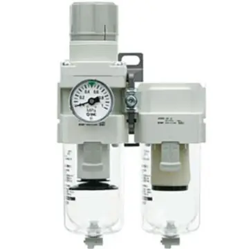 SMC Air Combination Components: Filter Pressure Regulator + Oil Mist Separator, AC30D-02DG-S-A