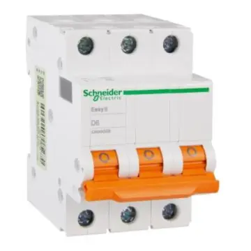 Schneider Electric Miniature Circuit Breaker EA9AN(E9) 3P 6A Type D, EA9AN3D6