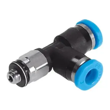Festo Miniature T-Type Side-Threaded External Quick-Connect Coupling, QSMTL-M3-3, 153358 with External Hexagon