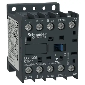 LC1K0601P7 Contactor TeSys K 3P 6A 1NC 230VAC coil
