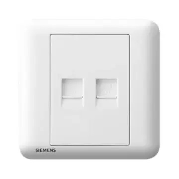 SIEMENS 2-outlet RJ45 computer socket (Category 5e), 5UH01653NC01