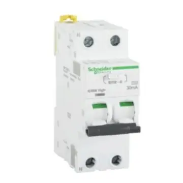Schneider Electric Miniature Residual Current Circuit Breaker, A9D65250 iC65N(A9) 2P 50A Type C 30mA