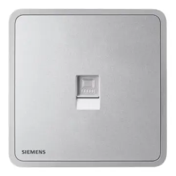 SIEMENS Single-Person Computer Socket (Category 5e), 5UH11623NC02 Starry Silver, Zita Series