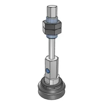 SMC vacuum suction cup, ZPX50HBNJ25-B01-A18, ZPX large horizontal vacuum port connector, accordion-shaped with buffer.