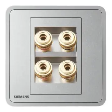 SIEMENS 2-outlet speaker jack, 5UH11823NC02, Starry Silver, Zita Series