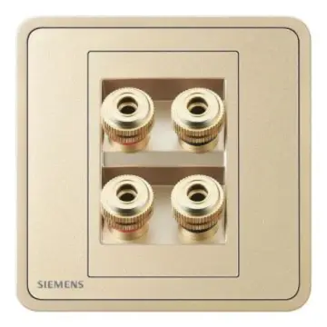 SIEMENS 2-outlet speaker jack, 5UH11823NC03 Sunrise Gold, Zita Series