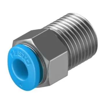 Festo Miniature Quick-Connect Straight-Through Fitting, QSM-1/8-4, 153305 External Thread, with External Hex Socket