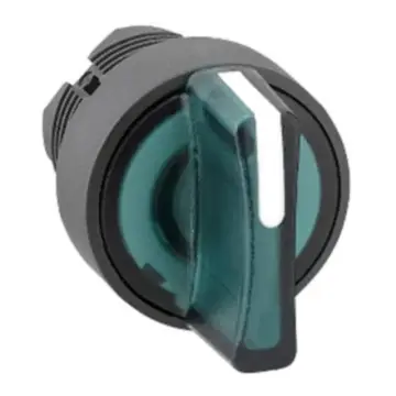 Schneider Electric Illuminated Selector Switch Head, 3-Position Self-Locking, Green, ZB5AK1333C